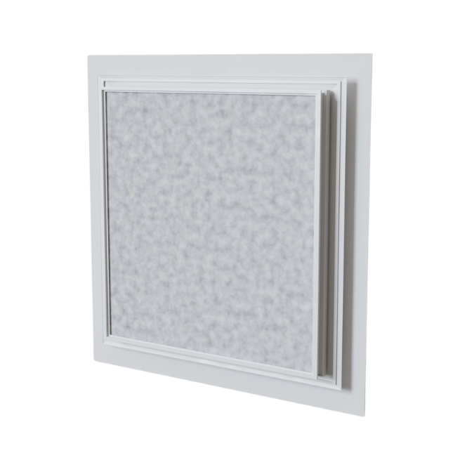 Baillindustrie - Grille de reprise + porte filtre Confort White - Photo produit arriere COL600X600